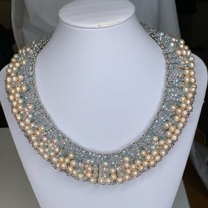 Pearl & Crystal statement necklace